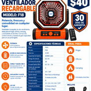 🌬️ VENTILADOR RECARGABLE PATIX F18 🌬️ - Img 57855694