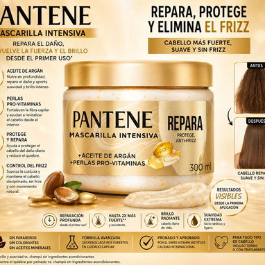 Mascarilla Capilar Pantene(Nutre,Hidrata,Rizos,Repara)precio por unidad - Img 123442584