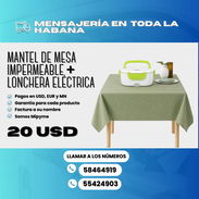 🍽️ Mantel de Mesa Impermeable (90 × 90 cm) + ⚡ Lonchera Eléctrica 💲 Precio del combo: SOLO 20 USD - Img 56266716