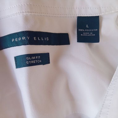 Camisa blanca de mangas largas talla L Marca Perri Ellys - 3/4