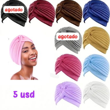 Gorros de satén y para ducha Turbantes diademas scrunchies felpitas - 4/9