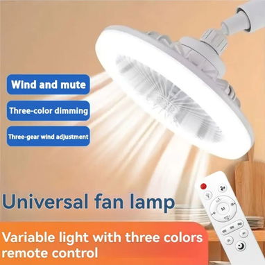 Ventilador con lámpara de 4mil lúmenes mando con pilas de regalo - Img 122613998