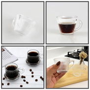 💫 Juego de 6 tazas de vidrio con asa - Img 55726351