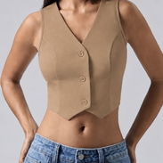 Chaleco elegante beige talla s - Img 54266760