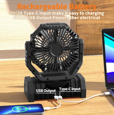 Ventilador recargable de 12 pulgadas 20000mAh tienen buena potencia de aire dura 14h en la max velocidad - Img 69395417
