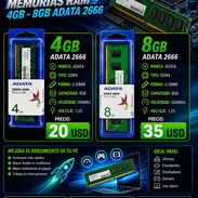 🖥️  RAM DDR4 🖥️ MEMORIAS RAM ADATA BUS 2600 DE 4 Y 8 GB. MENSAJERÍA CON FACTURA Y GARANTÍA. 📲 54833699 - Img 56189491