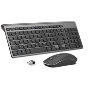 JOYACCESS Teclado y Mouse Inalámbricos 2.4G – Combo Ergonómico Delgado con Nano Receptor USB para PC, Laptop y Windows - Img 56629613