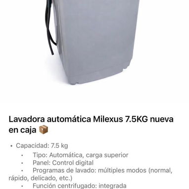 LAVADORAS AUTOMÁTICAS MILEXUS Y SAMSUNG NUEVAS EN CAJA 🧺🔥 - 2/2