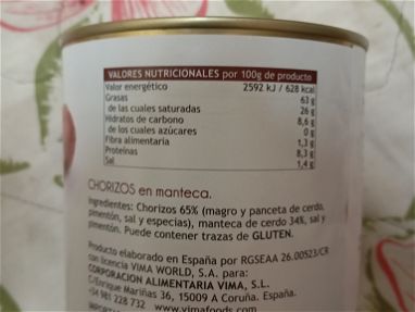 Lata de chorizo en manteca marca Ño, 640 g - Img 66745458