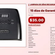 LAMPARA DE UÑAS RECARGABLE . - Img 57007592