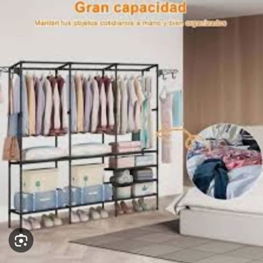 Percha Multifuncional doble con Zapatera  👗 - 2/5
