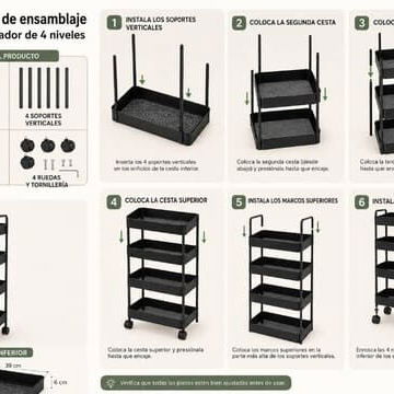 Artículos del hogar y este Carrito Organizador Metálico de 4 Niveles. 💰 35 USD. Lee y 📞 56249037 - Img 124210647