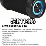 !AIWA S600BT de 50W Bocina Bluetooth con TWS: puedes usar dos bocinas de este mismo modelo para obtener sonido estéreo - Img 45514040