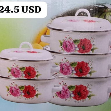 Juego de Calderos Esmaltados y Juego de Cuchillos Profesional. Utilidad y elegancia para su cocina. - Img 125104460