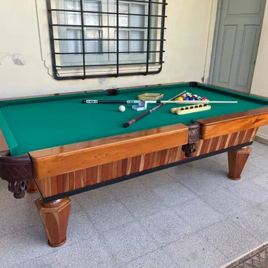Mesa de billar nueva a estrenar... Madera de la mas alta calidad lista para disfrutar... Todos los accesorios nuevos. - 6/7
