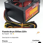 FUENTE DE PC 500w 220v $20 USD - Img 55998847
