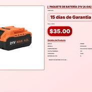 PAQUETE DE BATERÍA 21V (4.0A) FD10102141 . - Img 57103245