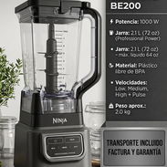 Batidora Ninja Classic BE200 1000W | Jarra 2.1L | $180 USD | Envío Gratis | Garantía Incluida | Cuchillas Total Crushing - Img 57670113