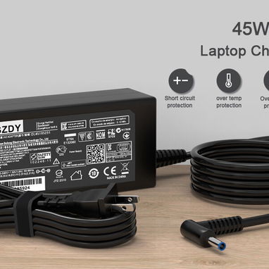 Cargador para portátil de reemplazo para computadora portátil HP 45W Adaptador de alimentación de punta azul inteligente - Img 118435280