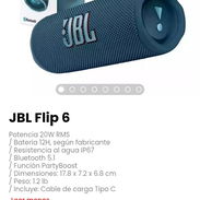JBL Flip 6. Potencia 20W RMS / Batería 12H, según fabricante - Img 53849032