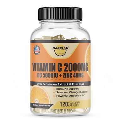 3 en 1/ Vitamina C 2000mg, Zn 40mg, D3 5000UI - Img 120143233