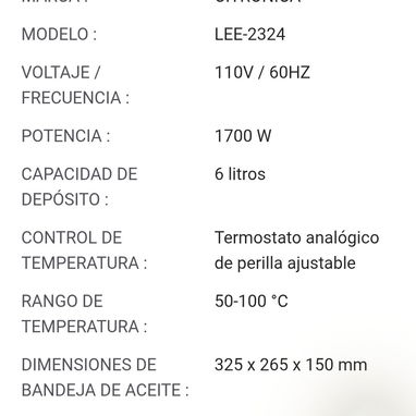 FREIDORA DE ACEITE 6L - 2/2