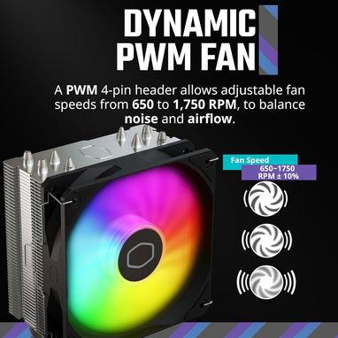 ❄️ Cooler Master Hyper 212 Spectrum V3 | Cooler CPU ARGB Con 4 Heat Pipes Y Soporte Intel/AMD 🔧 Envío* + Garantía** - Img 96717919