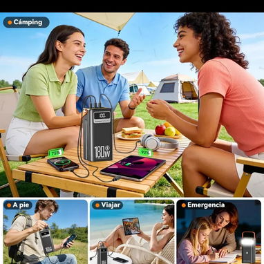 Power bank 80000 Mah batería portátil 180W carga ultra rápida - Img 121030453