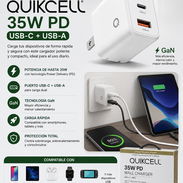 * Cargador de Pared Quikcell 35W PD (USB-C + USB-A) - Img 55693978