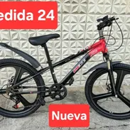 Bicicletas medida 24 con frenos d disco delantero y trasero,21 cambios d velocidad,amortiguacion nuevas en su caja - Img 57575320