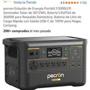 ⚡ PRECÖN F3000LFP 🔋 3072 Wh Capacidad LiFePO4 ✅ 3600 W Potencia Nominal ✅ 7200 W Potencia Pico 🧾 Garantía de 7 días - Img 57425330