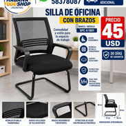 SILLA DE OFICINA NEGRA CON BRAZOS NUEVAS EN CAJA!!! - Img 55811892