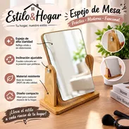 U.h Espejo para mesa con base de madera en 10 usd - Img 57709043