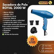 Secadora de Cabello ROYAL 2000W/110V 6 Niveles - Img 55635163