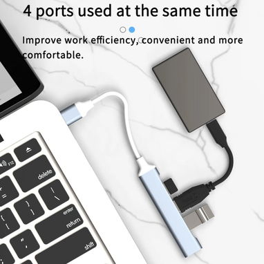 🔌 Hub USB-C 3.0 Alta Velocidad de 4 Puertos 🌐 Macbook, PC, Laptop. - Img 126074353