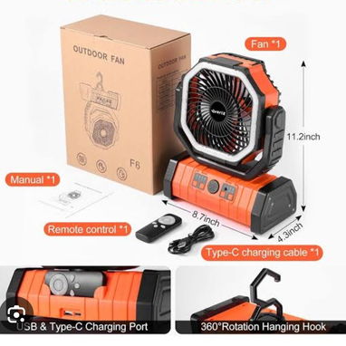 Vendo ventilador recargable F6. 65 - 2/2