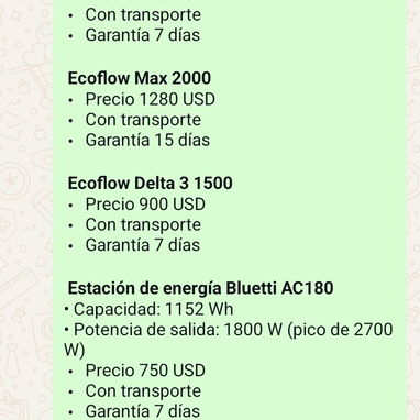 Ecoflow Delta 3 Clasica/ Delta 3/ Max 2000/ Delta 3 1500/ Bluetti AC 180/ Ampace Andes 1500 - Img 119923177