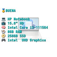 LAPTOP 🥇BUENA📦CAJA, HP Notebook (15-dy2792wm|G), 15.6" HD IPS, Intel Core i3-1115G4, 8GB RAM, 256GB SSD, 8H - Img 57415641