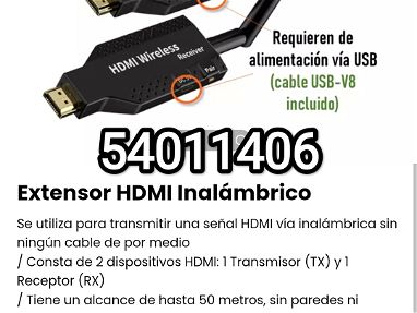 !!Extensor HDMI Inalámbrico Se utiliza para transmitir una señal HDMI vía inalámbrica sin ningún cable de por medio!! - Img main-image