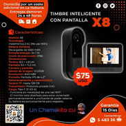 💯 PARA EL HOGAR 💯 TIMBRE INTELIGENTE CON PANTALLA X8. MENSAJERÍA CON FACTURA Y GARANTÍA. TL 54833699 - Img 53521490