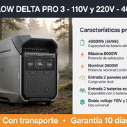 ⚡ *ECOFLOW DELTA PRO 3 - 110V y 220V - 4kWh* La más completa y potente, bifásica de fábrica. Capacidad: 4000Wh 3600 usd - Img 57151948