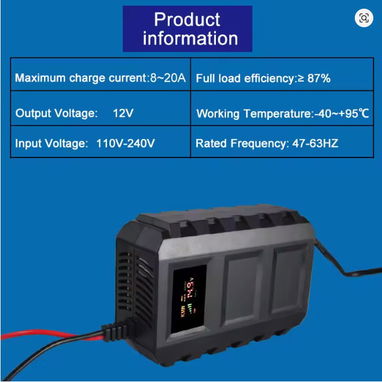 Cargador inteligente para baterias de acido, agm, litio y demas. 12v/8A LCD Display - Img 97780855