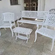Juegos de terraza de banco con butacas y mesa - Img 57562492