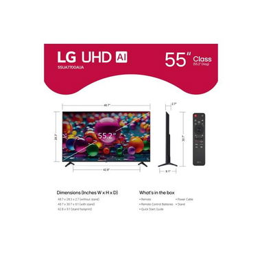 LG de 55” 4K UHD IA incorporado, alexa ,( modelo UA77 , 2025 Smart TV - Img 121869988