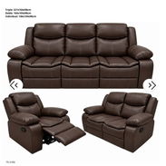 🔷 Juego de Sala Cuero al Aire, 3 Sofás, $2550 usd ❗ ➖Medidas en la foto según Sofás - Img 58337518