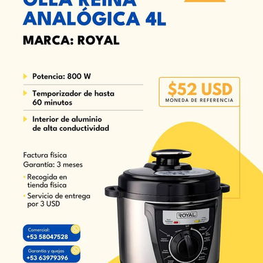 RODIMAX SURL,Electrodomesticos Marca Royal,Factura y Certifico de Garantia Impreso,Mensajeria,pago en cup - Img 120283295