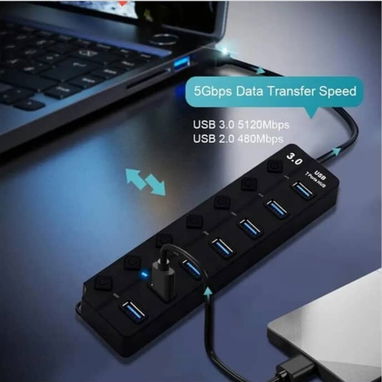 {7 puertos USB en una sola Regla} - Img 122610800