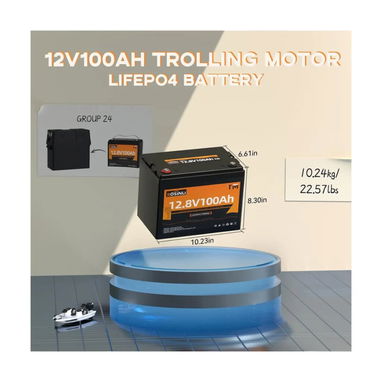 Batería LiFePO4 ROSINLI de 12 V y 100 Ah para motor de arrastre 12V100Ah - 3/3