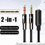 Adaptador de plug de audio 2 en 1 para audífonos gamer - Img 51071761