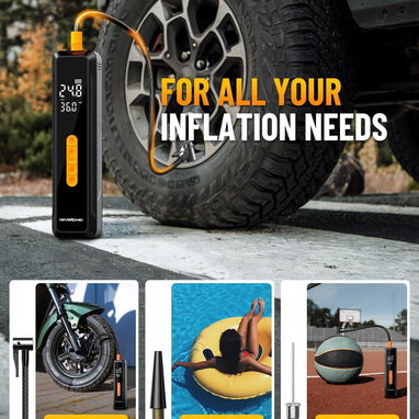 INFLADOR NEVERLAND 150 PSI 20000MAH + COMPRESOR + POWER BANK ENVÍO DISPONIBLE + GARANTÍA - 3/8